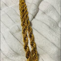 Gold plated Chain.  Not Gold.  Long Thick 2”