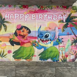 LILO And stitch Birthday Banner 