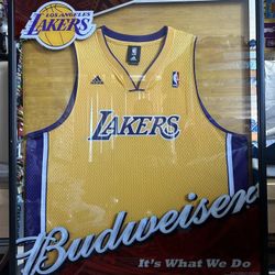 Lakers Budweiser Big Bar Jersey Frame