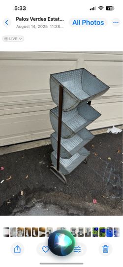 Vintage inspired metal vegetable stand ~ storage