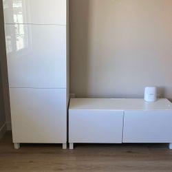 IKEA TV Stand With Side Cabinet 