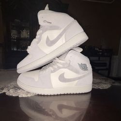 Air Jordan 1 Mid SE  'Neutral Grey Sail’ Size 14