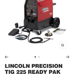 Lincoln Electric Precision TIG 225 Welder W ready Pak 