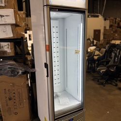 Coolski Commercial Vertical Display Refrigerator 12.5 cu. ft.. Single Door Glass Beverage Cooler, Commercial Refrigerator with LED Light, Adjustable S