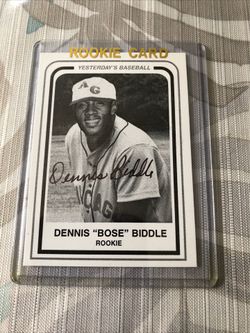 Dennis “Bose” Biddle - Yesterdays Baseball Card, Negro League