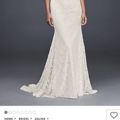 Galina Low Back Lace Wedding Dress