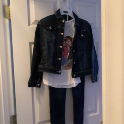 Girls DKNY Jean Outfit
