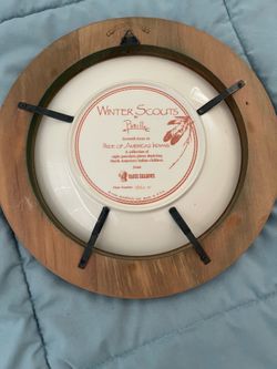 Ceramic plate with frame Native American