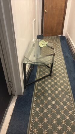 Glass TV stand