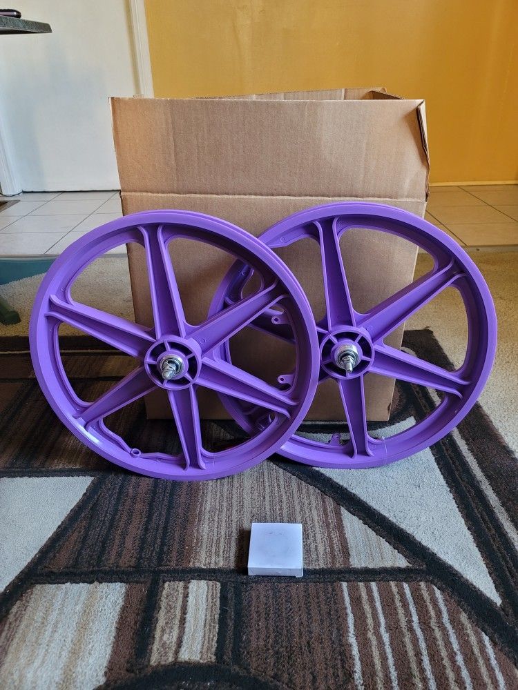 NEW Bicycle Bmx Mag Wheels 20" Purple
