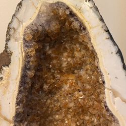 Citrine crystal cluster, known as the money or success stone. It has honey colored crystals