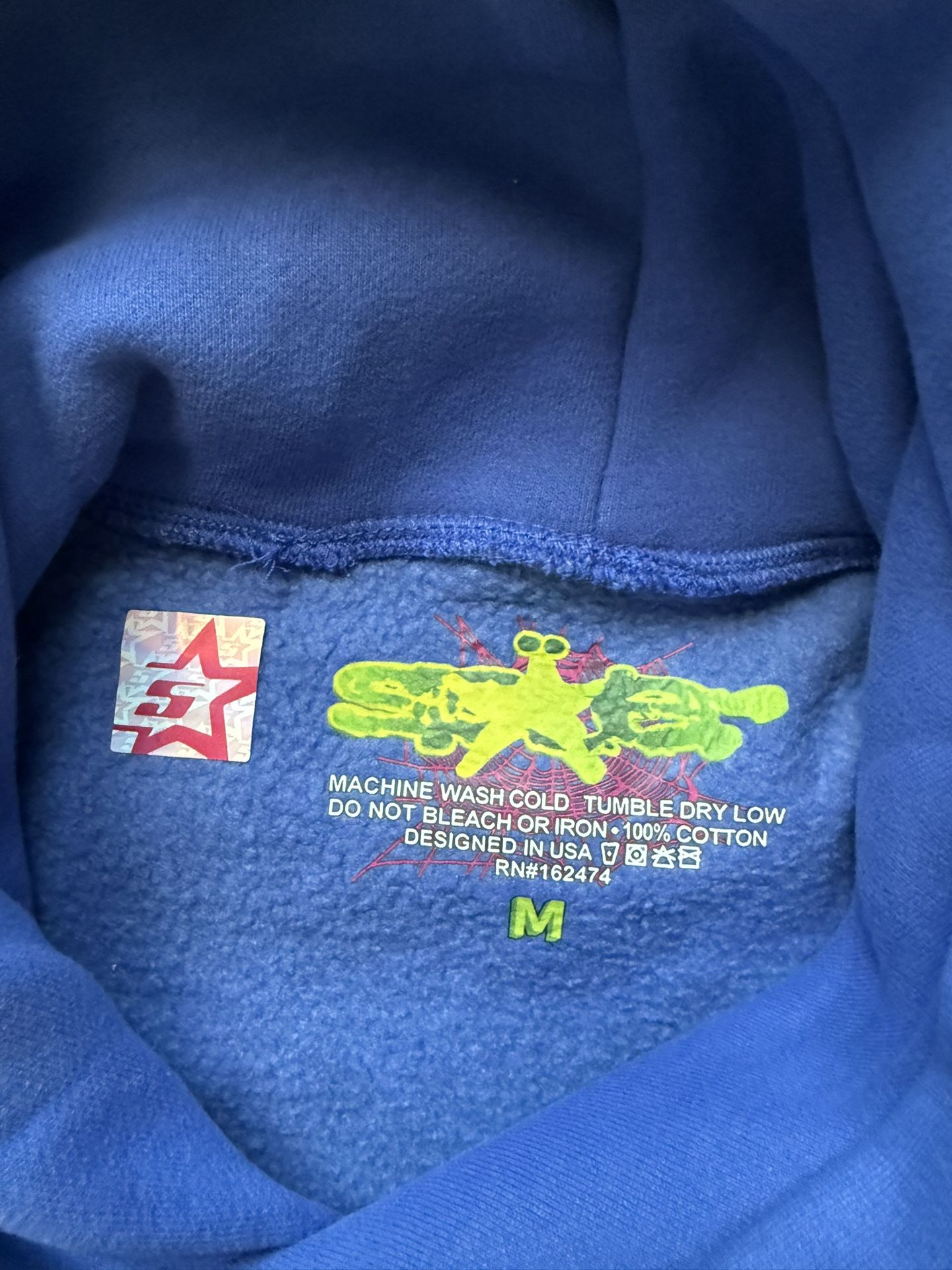 Sp5der Hoodie Blue/Yellow