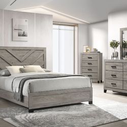 NEW QUEEN AND KING BED WITH MATTRESS AND BOXSPRING INCLUDING FREE DELIVERY- BEDROOM FURNITURE NOT INCLUDED