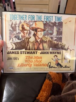 Vera Miles Signed The Man Who Shot Liberty Valance Framed Poster AutographCOA