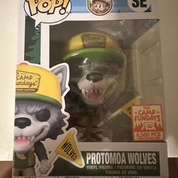 Camp Fundays Box of Fun Exclusive Protomoa Wolves Mascot Funko Pop! LE 6500