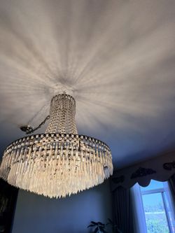 2 Antique Crystal Austrian Chandelier 