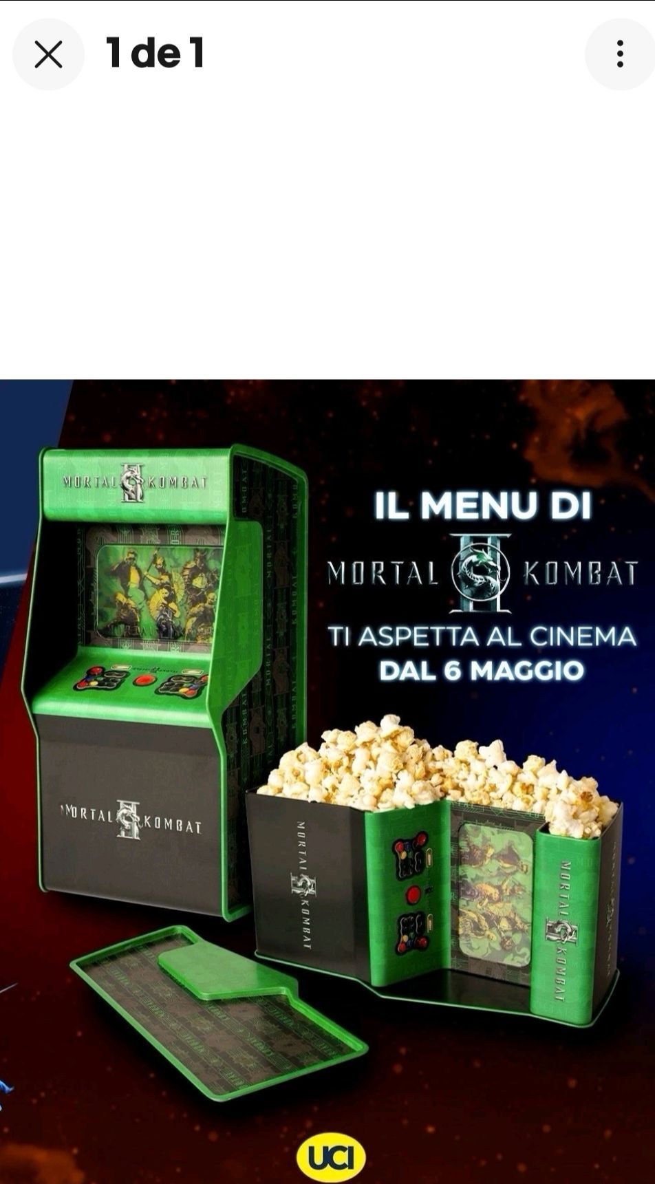 Mortal Kombat 2 Arcade Tin Popcorn Bucket AMC Theaters PRESALE Ships 5/8 New