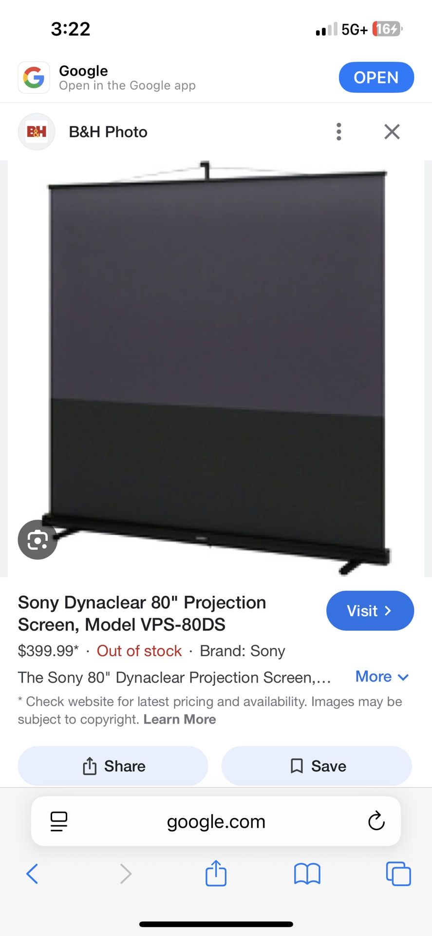 BRAND NEW SONY 80” Dyna. Screen
