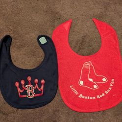 Two Boston Red Sox bibs