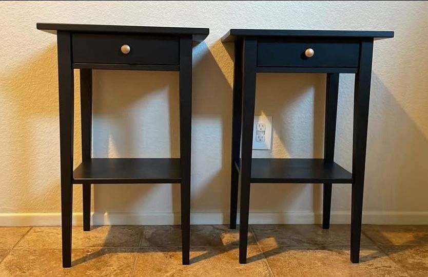 Two Solid Pine Side Tables