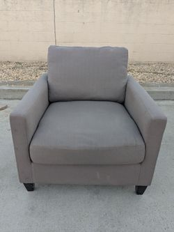 Gray Upholstered Accent Armchair
