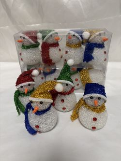 3 Set Of 4 XMAS Snowman Decor
