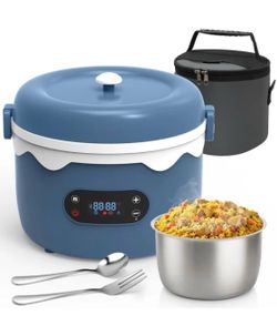 🔥Final Sale🔥Cordless Electric Lunch Box, 1.1L Rechargeable, Blue