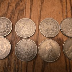 Trade 8 Morgans and Peace Dollars For Silver Scrap 