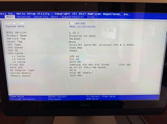 Dell Inspiron 22-3263 All-in-One PC 8GB RAM 500GB SSD