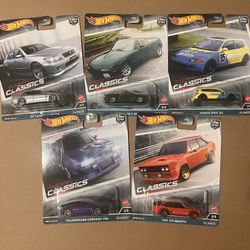 Hot Wheels Car Culture 2023 Modern Classics Complete Set of 5 Diecast Vehicles 