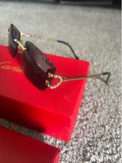 Gold & Black Rhinestone Sunglasses