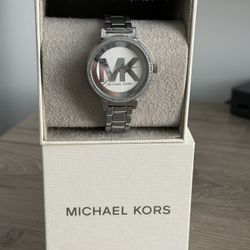 New Michael Kors Sofie 3-Hand Quartz CZ Pavé Bracelet Watch, 36mm