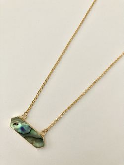 Abalone Beach Sea Shell Necklace On 24K Gold Plated Chain✨NEW✨