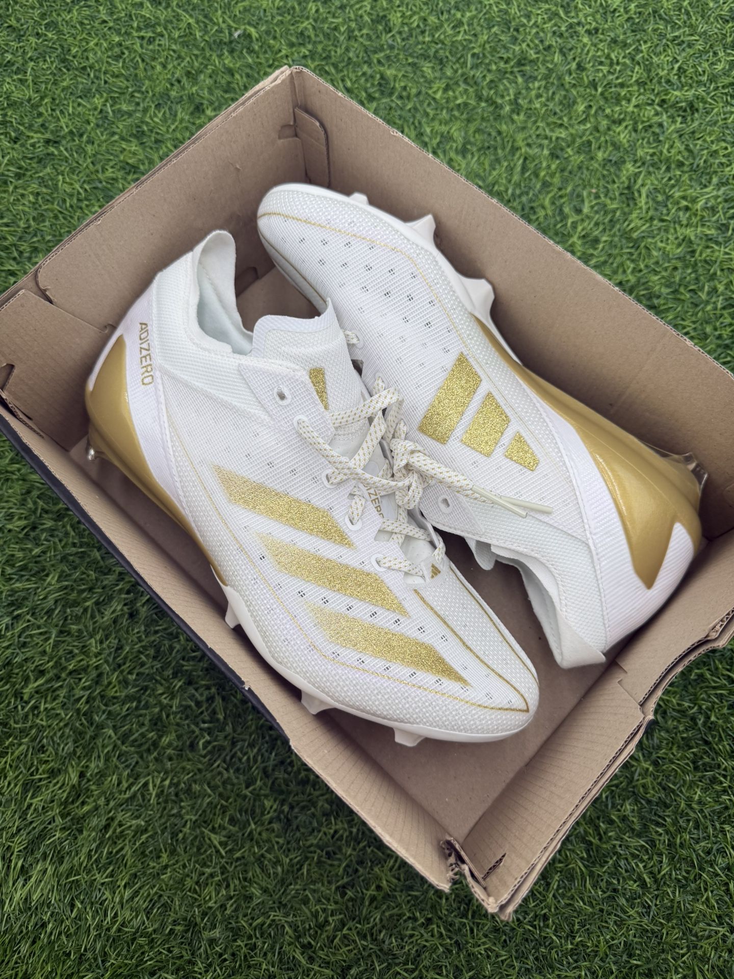 New Adidas Adizero Gold Football Cleats Size 9.5, 11.5, 13
