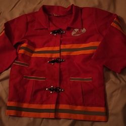 Red Fireman Coat as a Halloween Costume by Imaginarium size 3-6