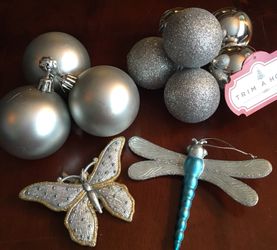 Silver Christmas Ornaments