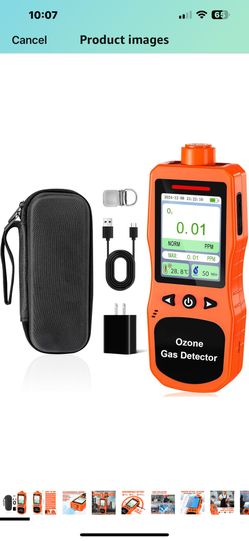 Brand: ZYKYCX 4.0 4.0 out of 5 stars (8) Portable Ozone Detector, 0-20 PPM Ozone Gas Monitor with 0.01 PPM High Resolution, 16H Long Battery Life, Ozo