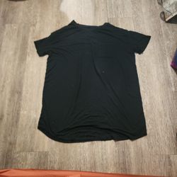 One Size Women's Black T-shirt Dress