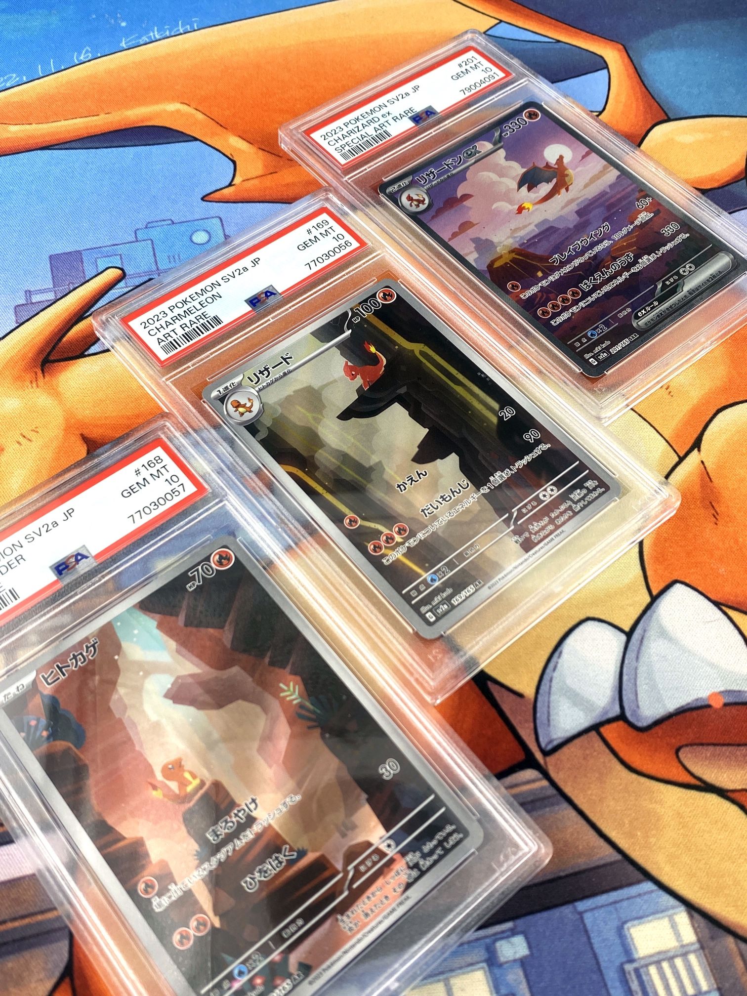 @haiendslabs_tcg PSA 10 Pokemon card Japanese 151 Charizard Ex SAR 168 169 201/165 AR 3 Sets Sv2a