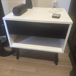 Nightstand With Cubby And Drawer