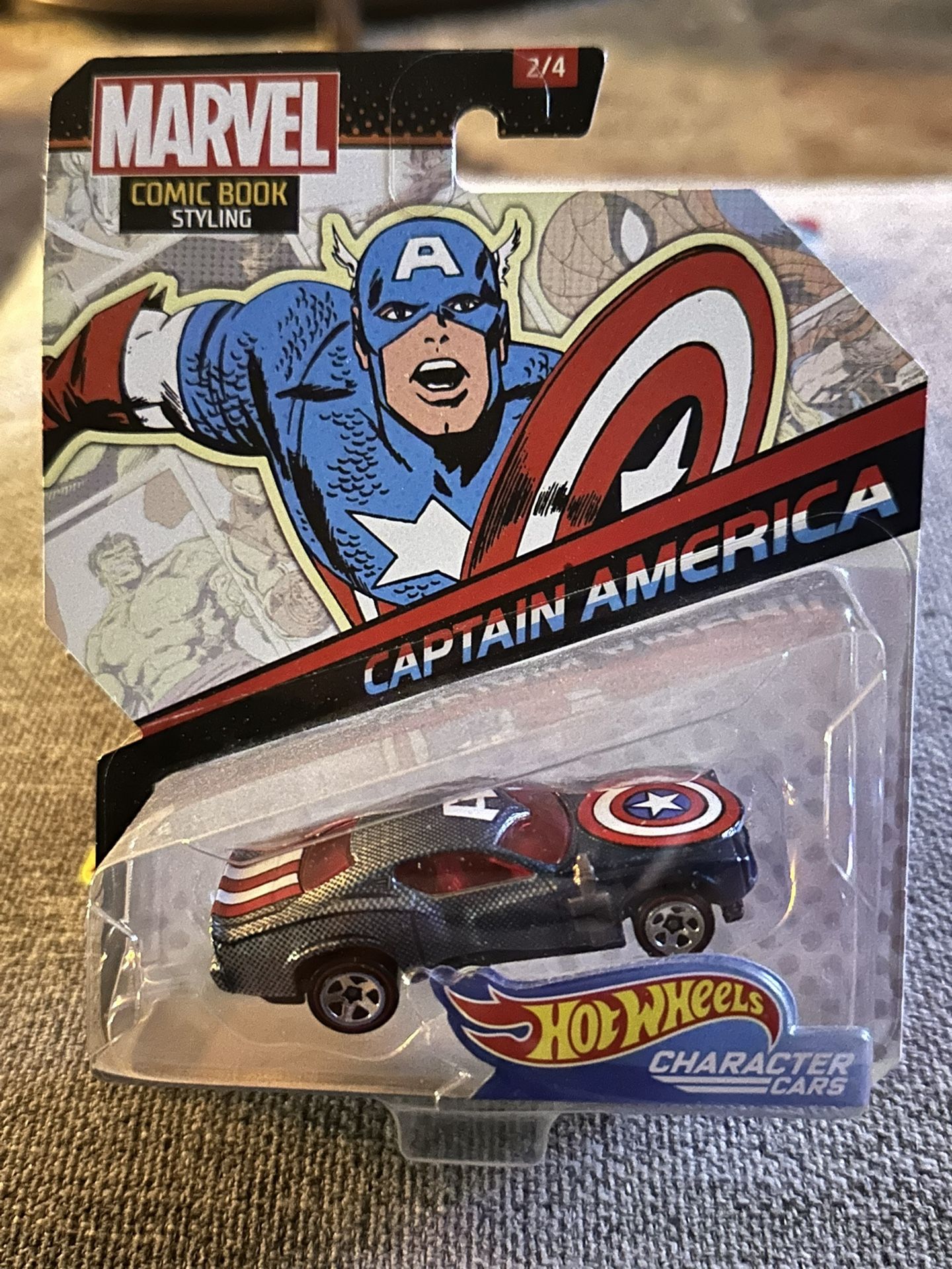 2017 Hot Wheels Marvel Comic Book Styling Captain America