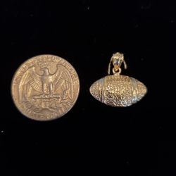 Football gold charm
