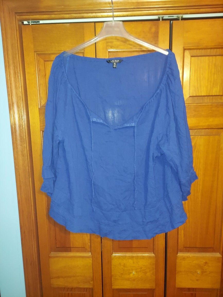 WOMENS 2XL RALPH LAUREN BLOUSE