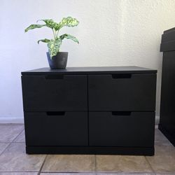 Modern Black Storage Cabinet / Small Dresser - Like New - Ready Today - Like New