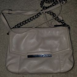 Leather beige purse