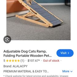  Adjustable Wooden Dog Ramp