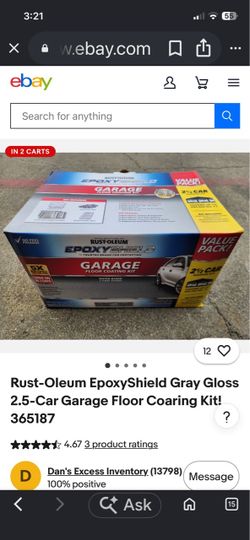 Rust-Oleum EpoxyShield Garage Floor Coating Kit 2.5-Car