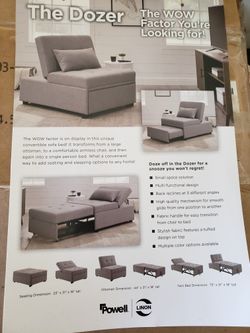 OTTOMAN, CHAIR, TWIN BED - IN 1!