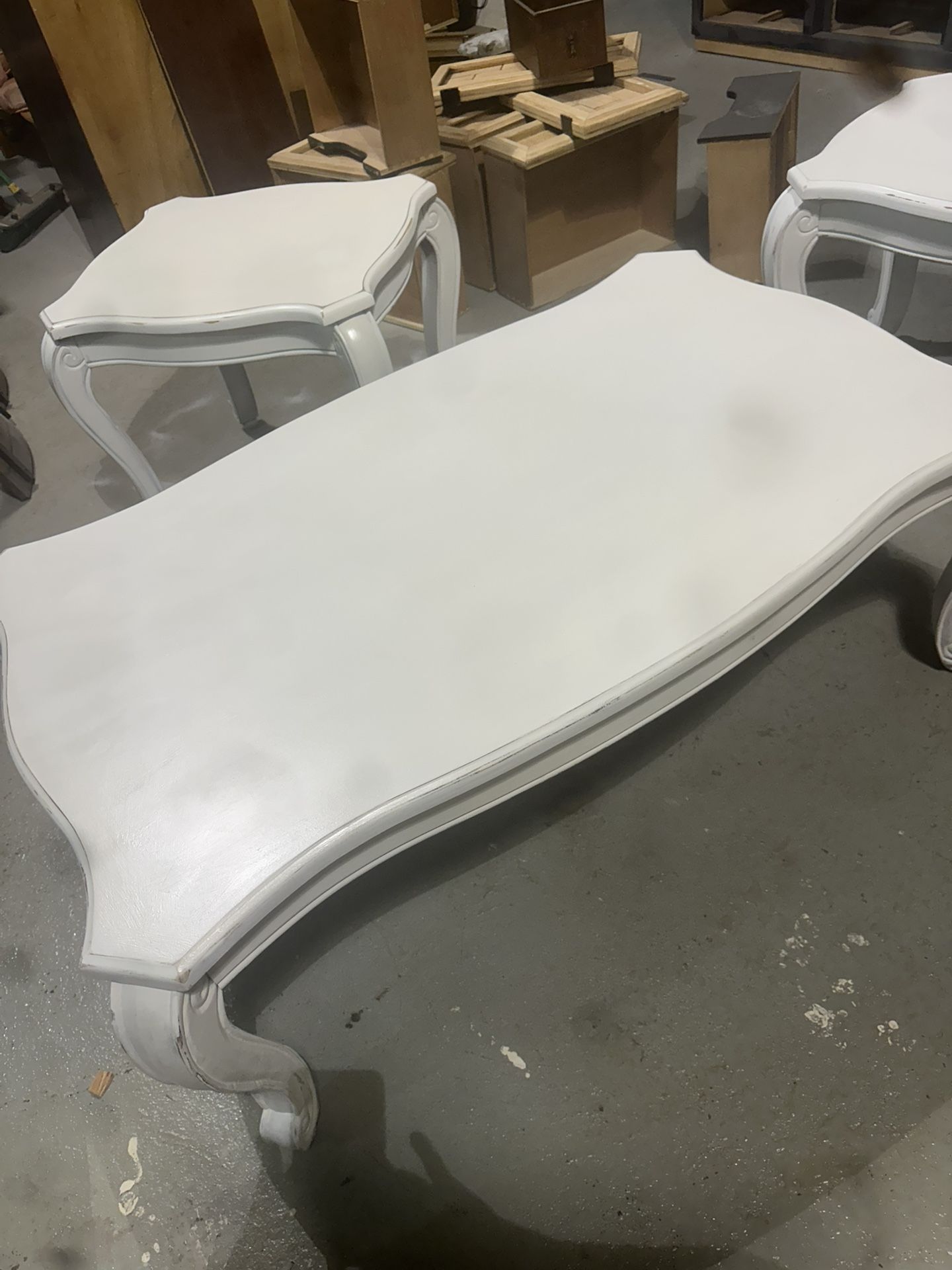 Shabby Chic White Sofa Table 3
