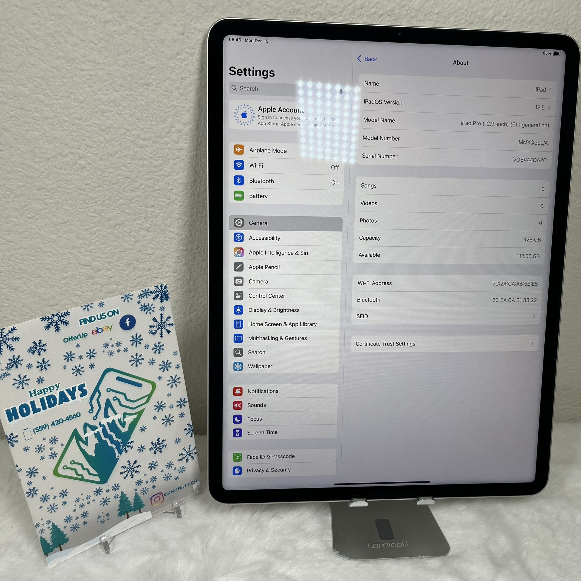 iPad Pro 12.9 inch 6th Gen 128gb Wifi In Very Good 7/10 Condition